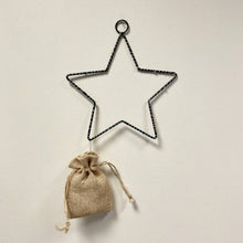 Load image into Gallery viewer, Black Wire LED Star, 25cm
