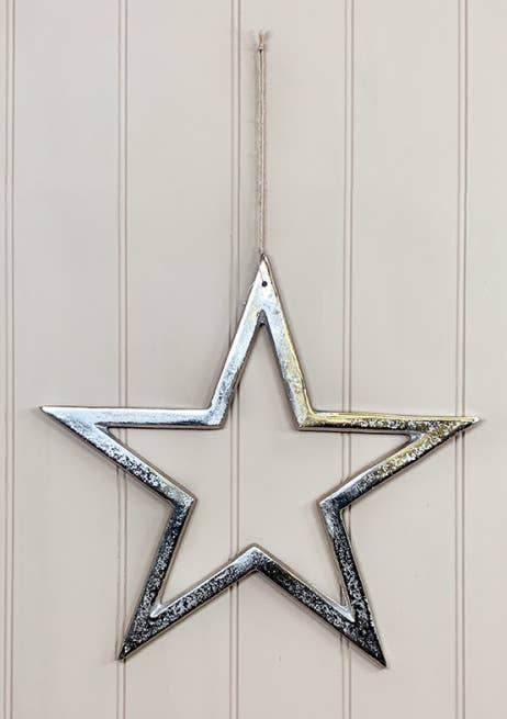 Hanging Aluminium Star, 40cm