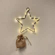 Load image into Gallery viewer, Black Wire LED Star, 25cm
