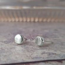 Load image into Gallery viewer, Dainty Nugget Studs In Recycled Silver - Made To Order
