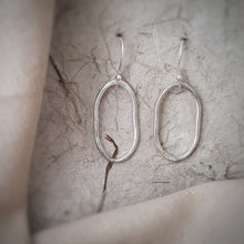 Organic Oval Drop Earrings - Made To Order