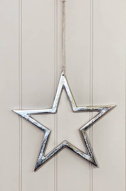 Aluminium Hanging Star, 30cm