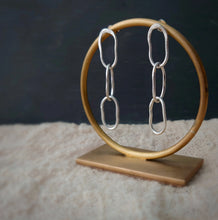 Load image into Gallery viewer, Interlinked Silver Chain Earrings - Made To Order
